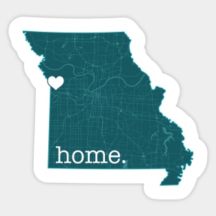 Kansas City Home Map Art Sticker